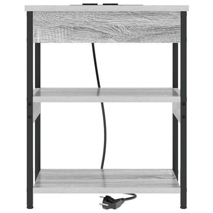 Bedside Cabinet 2 pcs Grey sonoma Engineered wood