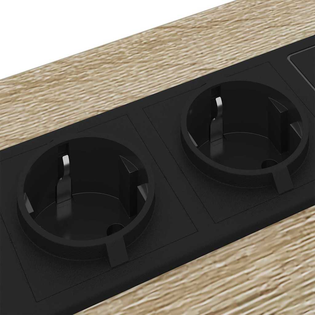 Bedside Cabinet with Charging Station with Shelf Sonoma oak