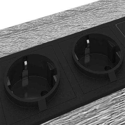 Bedside Cabinet with Charging Station with Shelf Grey sonoma