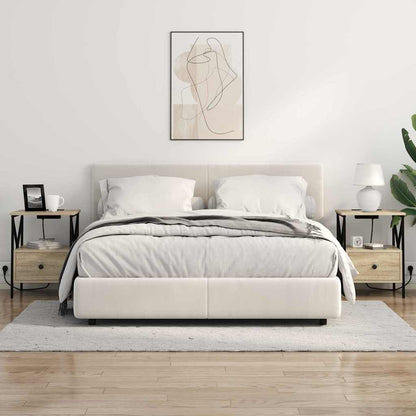 Bedside Cabinet Sonoma oak 41.5 x 40.5 x 55 cm Engineered wood