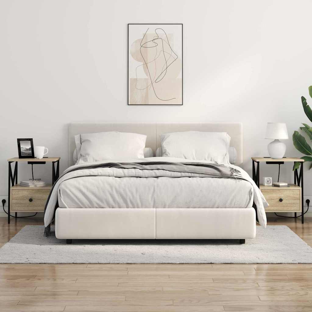 Bedside Cabinet Sonoma oak 41.5 x 40.5 x 55 cm Engineered wood