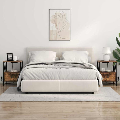 Bedside Cabinet Smoked oak 41.5 x 40.5 x 55 cm Engineered wood