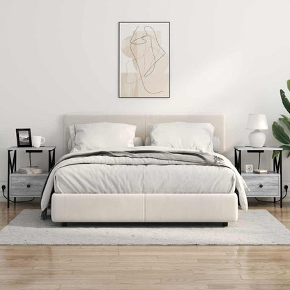 Bedside Cabinet Grey sonoma 41.5 x 40.5 x 55 cm Engineered wood