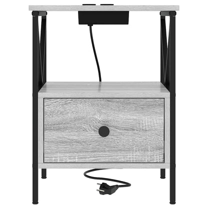 Bedside Cabinet Grey sonoma 41.5 x 40.5 x 55 cm Engineered wood