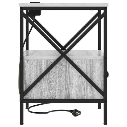 Bedside Cabinet Grey sonoma 41.5 x 40.5 x 55 cm Engineered wood
