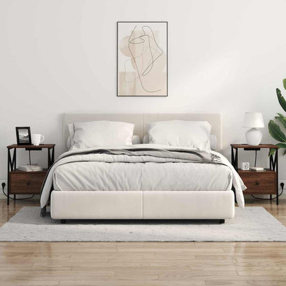 Bedside Cabinet Brown oak 41.5 x 40.5 x 55 cm Engineered wood