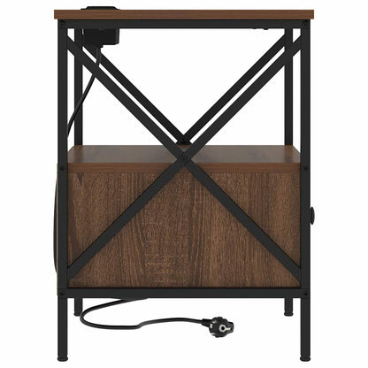 Bedside Cabinet Brown oak 41.5 x 40.5 x 55 cm Engineered wood
