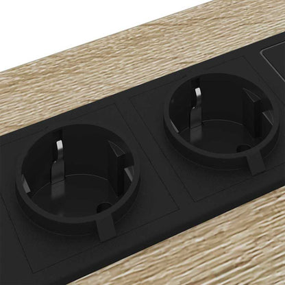 Bedside Cabinet with Charging Station with Drawer Sonoma oak