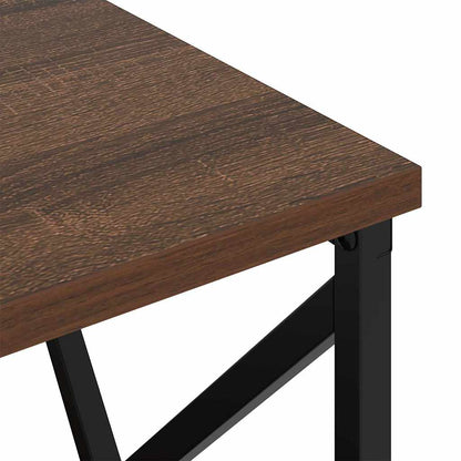 Bedside Cabinet with Charging Station Brown oak Engineered Wood