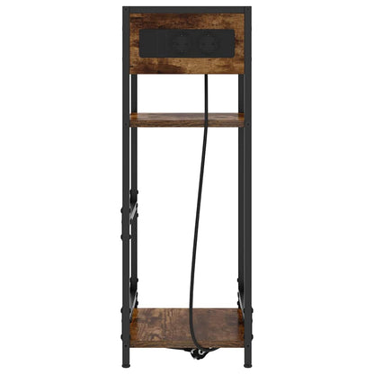 Bedside Cabinet Smoked oak 40 x 27 x 76 cm Engineered wood