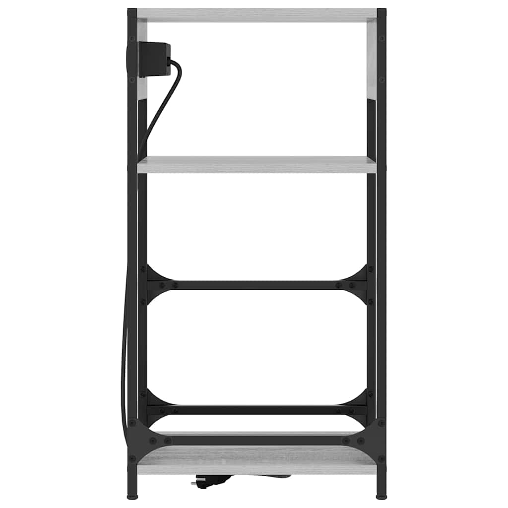 Bedside Cabinet Grey sonoma 40 x 27 x 76 cm Engineered wood