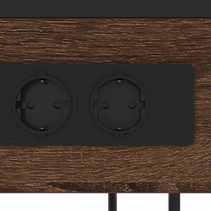 Bedside Cabinet Brown oak 40 x 27 x 76 cm Engineered wood