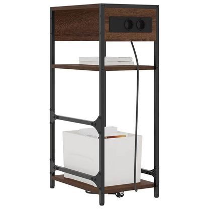 Bedside Cabinet Brown oak 40 x 27 x 76 cm Engineered wood