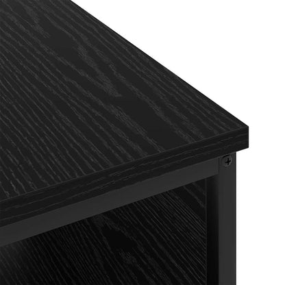 Bedside Cabinet Black oak 41 x 28 x 76 cm Engineered wood