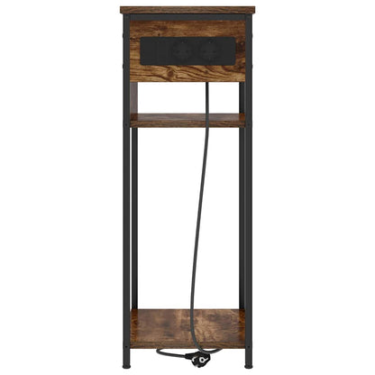 Bedside Cabinet Smoked oak 41 x 28 x 76 cm Engineered wood