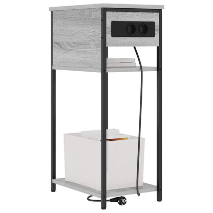 Bedside Cabinet Grey sonoma 41 x 28 x 76 cm Engineered wood