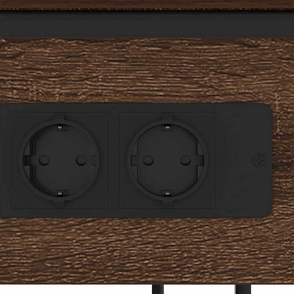 Bedside Cabinet Brown oak 41 x 28 x 76 cm Engineered wood