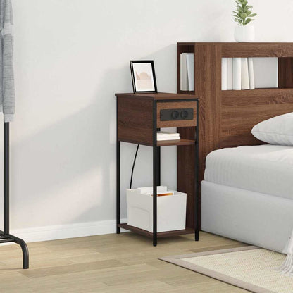 Bedside Cabinet Brown oak 41 x 28 x 76 cm Engineered wood