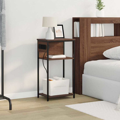 Bedside Cabinet Brown oak 41 x 28 x 76 cm Engineered wood