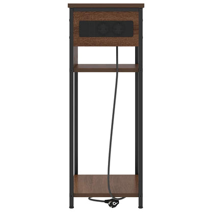 Bedside Cabinet Brown oak 41 x 28 x 76 cm Engineered wood