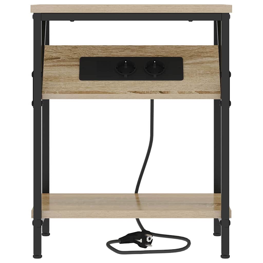 Bedside Table 2 pcs Sonoma oak 38 x 30 x 48 cm Engineered wood