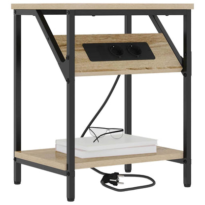 Bedside Table 2 pcs Sonoma oak 38 x 30 x 48 cm Engineered wood