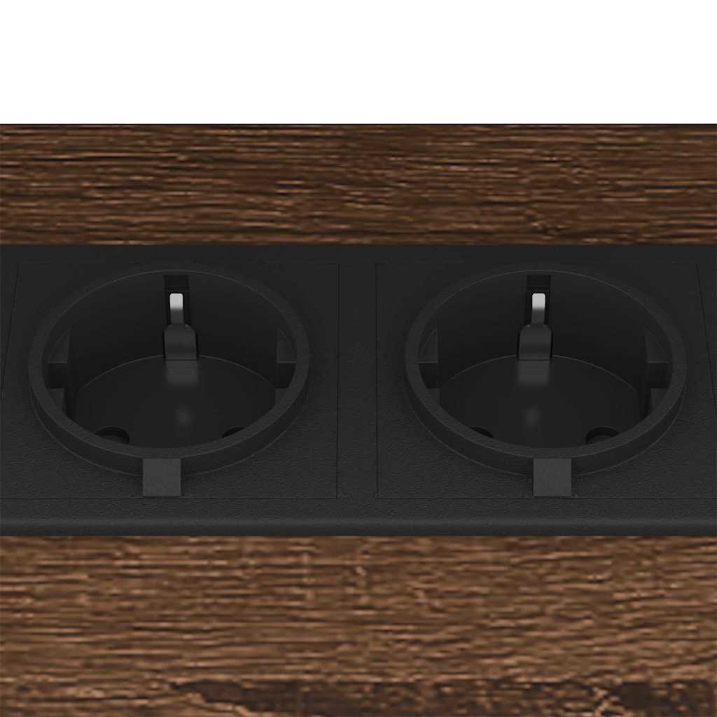 Bedside Table Brown oak 38 x 30 x 48 cm Engineered wood