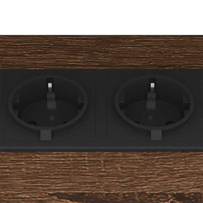 Bedside Table Brown oak 38 x 30 x 48 cm Engineered wood