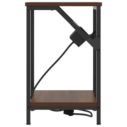 Bedside Table Brown oak 38 x 30 x 48 cm Engineered wood