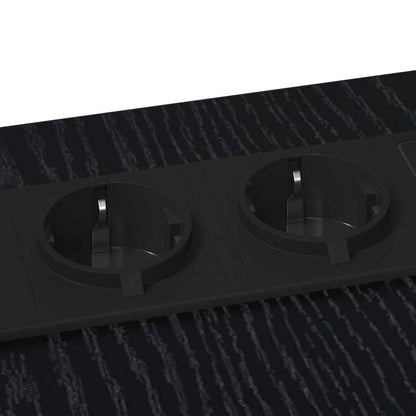 Bedside Table Black oak 41.5 x 26 x 60.5 cm Engineered wood