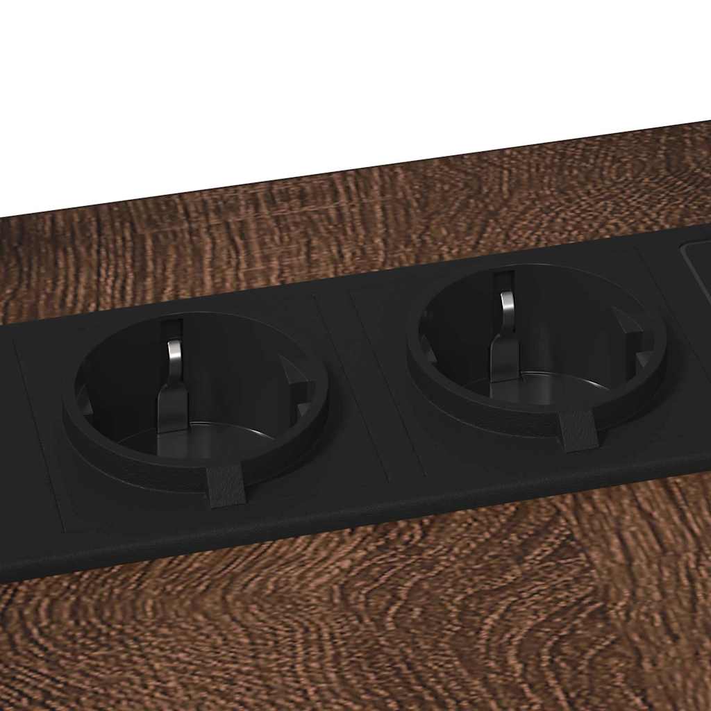 Bedside Table Brown oak 41.5 x 26 x 60.5 cm Engineered wood