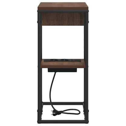 Bedside Table Brown oak 41.5 x 26 x 60.5 cm Engineered wood