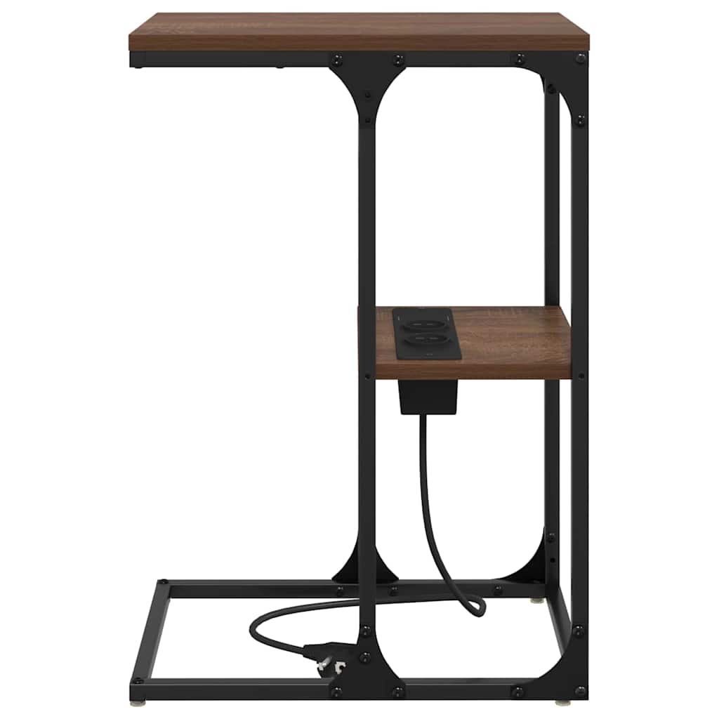 Bedside Table Brown oak 41.5 x 26 x 60.5 cm Engineered wood