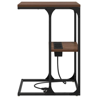 Bedside Table Brown oak 41.5 x 26 x 60.5 cm Engineered wood