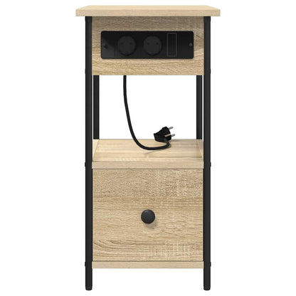 Bedside Cabinet Sonoma oak 60 x 30 x 61 cm Engineered wood