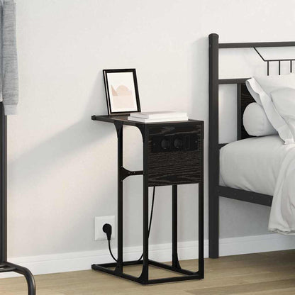 Bedside Table Black oak Engineered wood