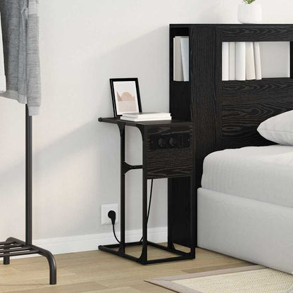 Bedside Table Black oak Engineered wood