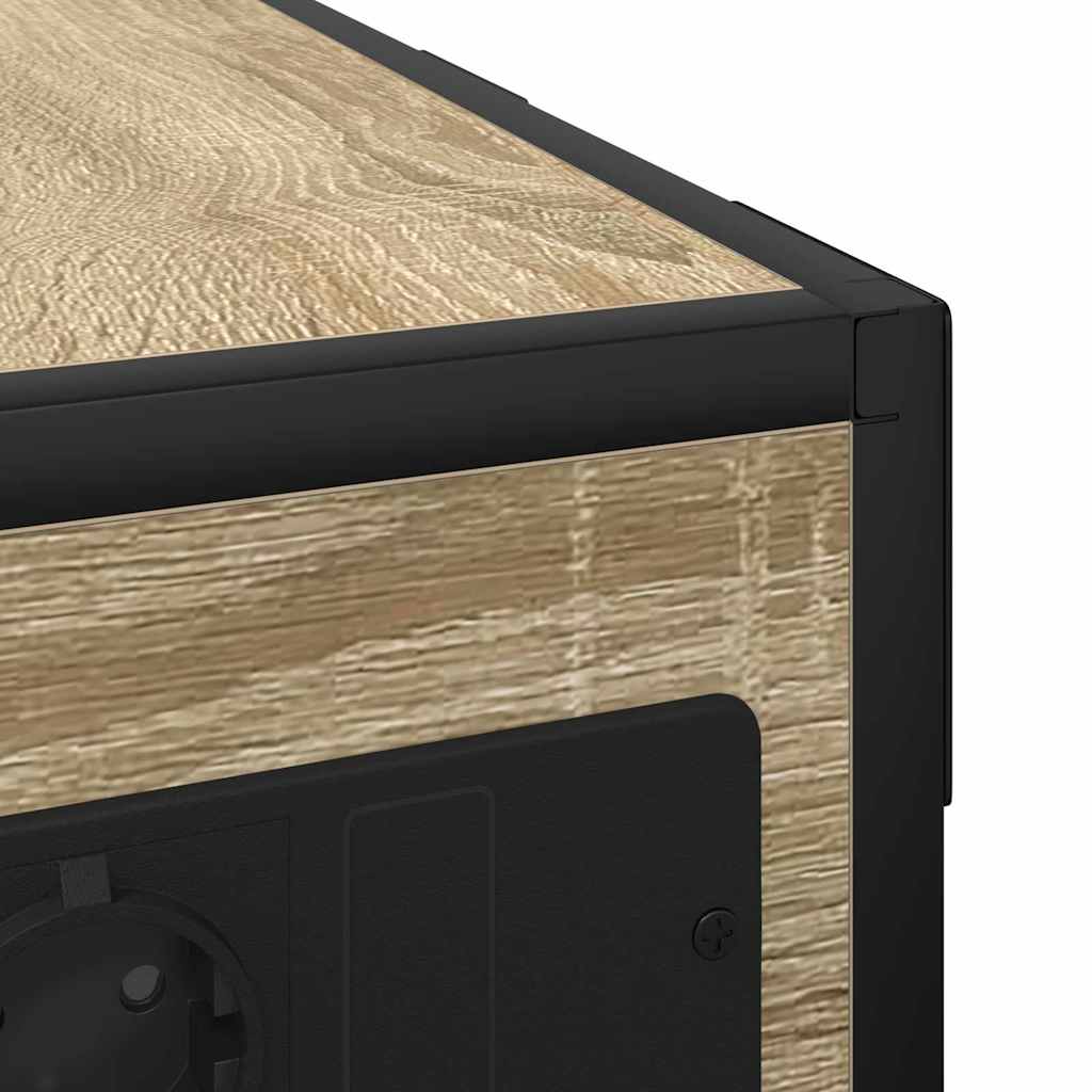 Bedside Table Sonoma oak Engineered wood