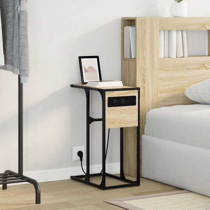 Bedside Table Sonoma oak Engineered wood