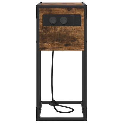 Bedside Table Smoked oak Engineered wood