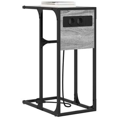 Bedside Table Grey sonoma Engineered wood