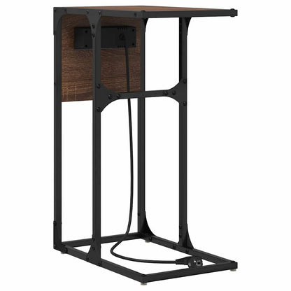 Bedside Table Brown oak Engineered wood