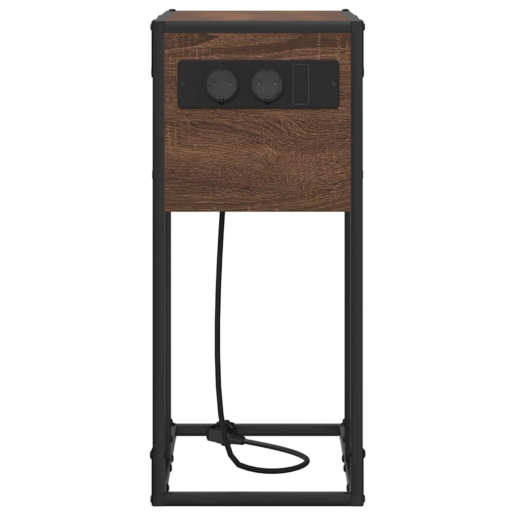 Bedside Table Brown oak Engineered wood