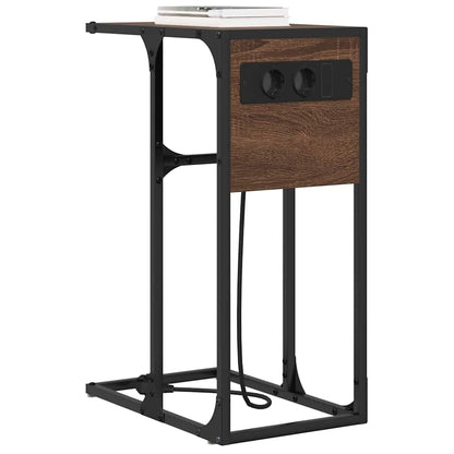 Bedside Table Brown oak Engineered wood