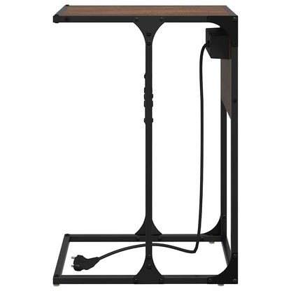 Bedside Table Brown oak Engineered wood