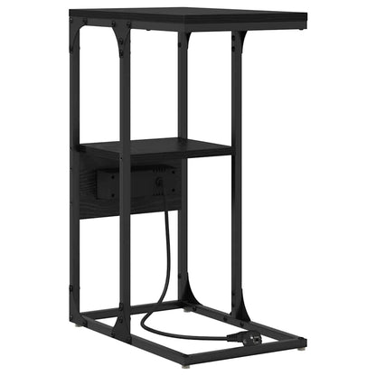 Bedside Cabinet Black oak 41.5 x 26 x 60.5 cm Engineered wood