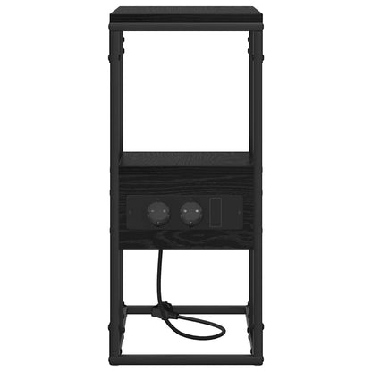 Bedside Cabinet Black oak 41.5 x 26 x 60.5 cm Engineered wood