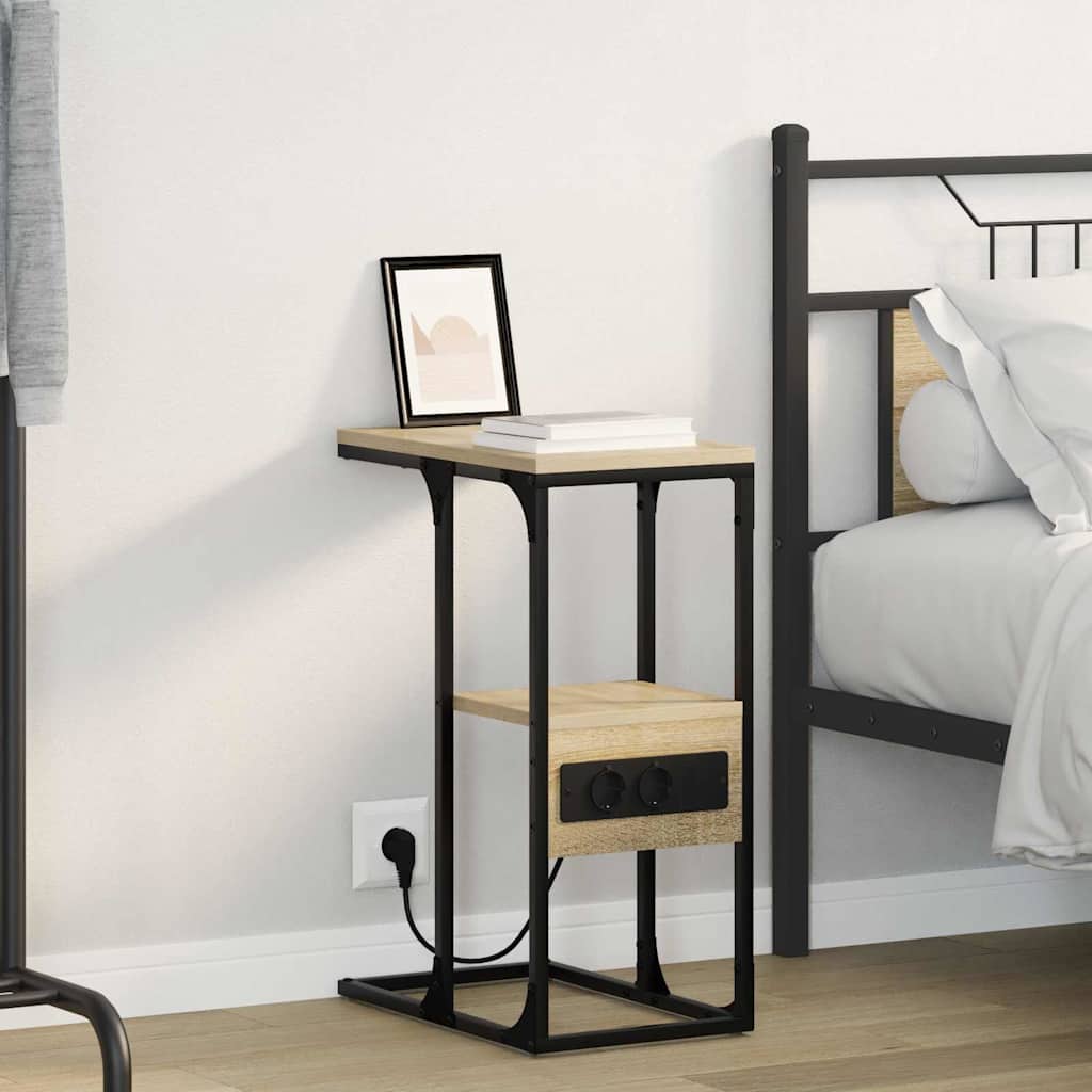 Bedside Cabinet Sonoma oak 41.5 x 26 x 60.5 cm Engineered wood