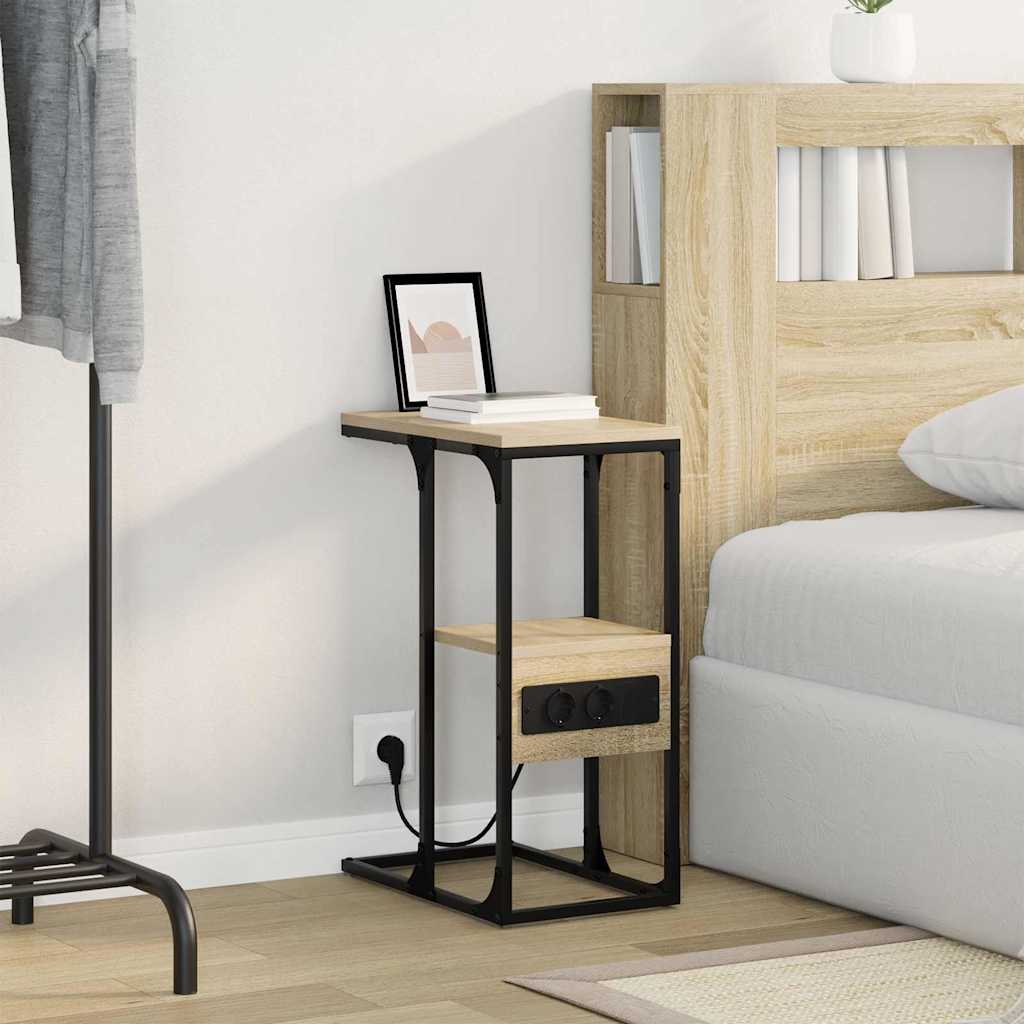 Bedside Cabinet Sonoma oak 41.5 x 26 x 60.5 cm Engineered wood