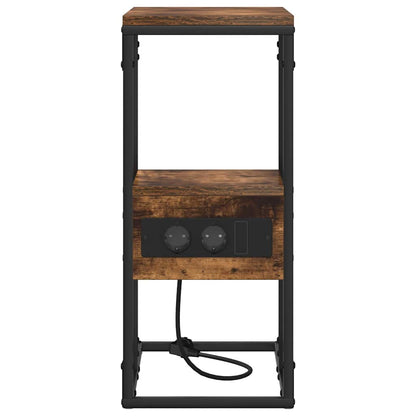 Bedside Cabinet Smoked oak 41.5 x 26 x 60.5 cm Engineered wood